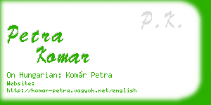 petra komar business card