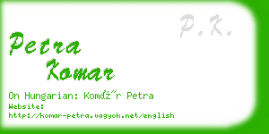 petra komar business card